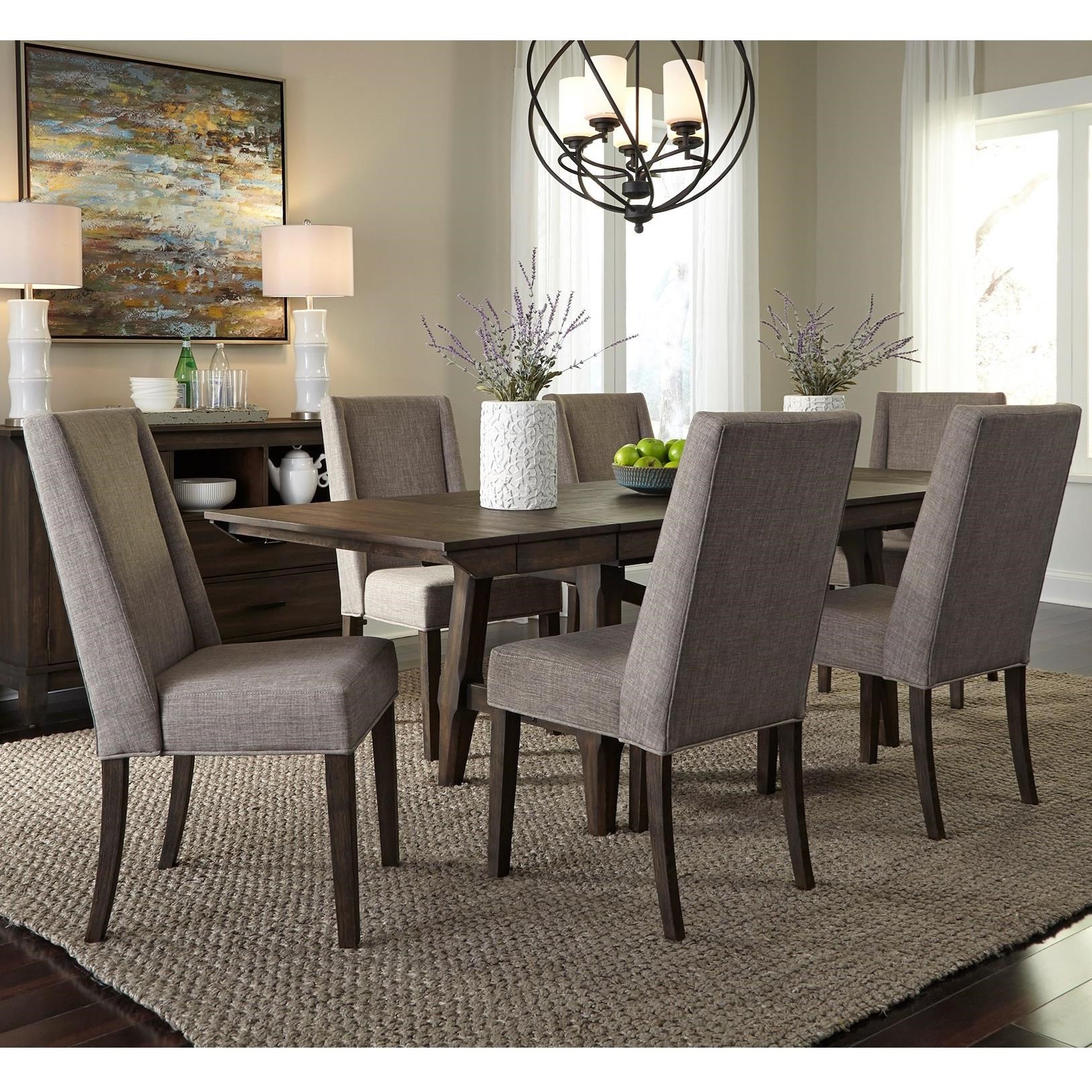 Liberty Furniture Double Bridge 152 CD O6TRS 6 Piece Trestle Table